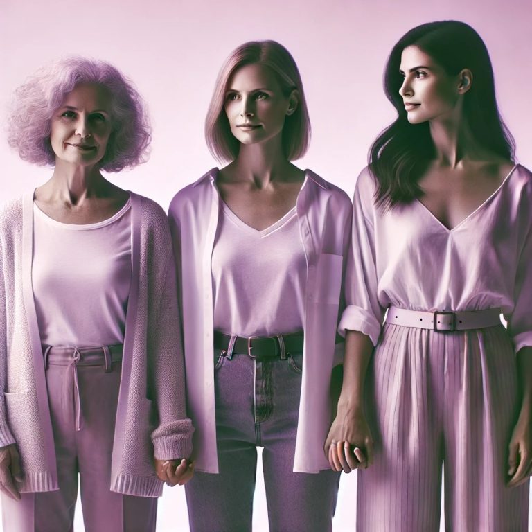 three middle aged women holding hands on menopause awareness month